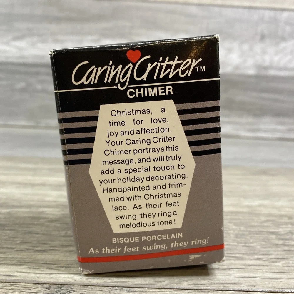 Caring Critter Chimer Mamma Bear Child Ornament‎ Jasco Bisque Porcelain